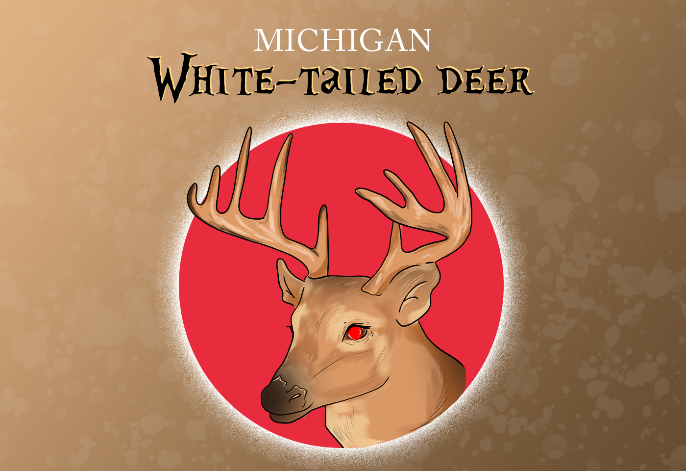 White-Tailed Deer Michigan State  Animal