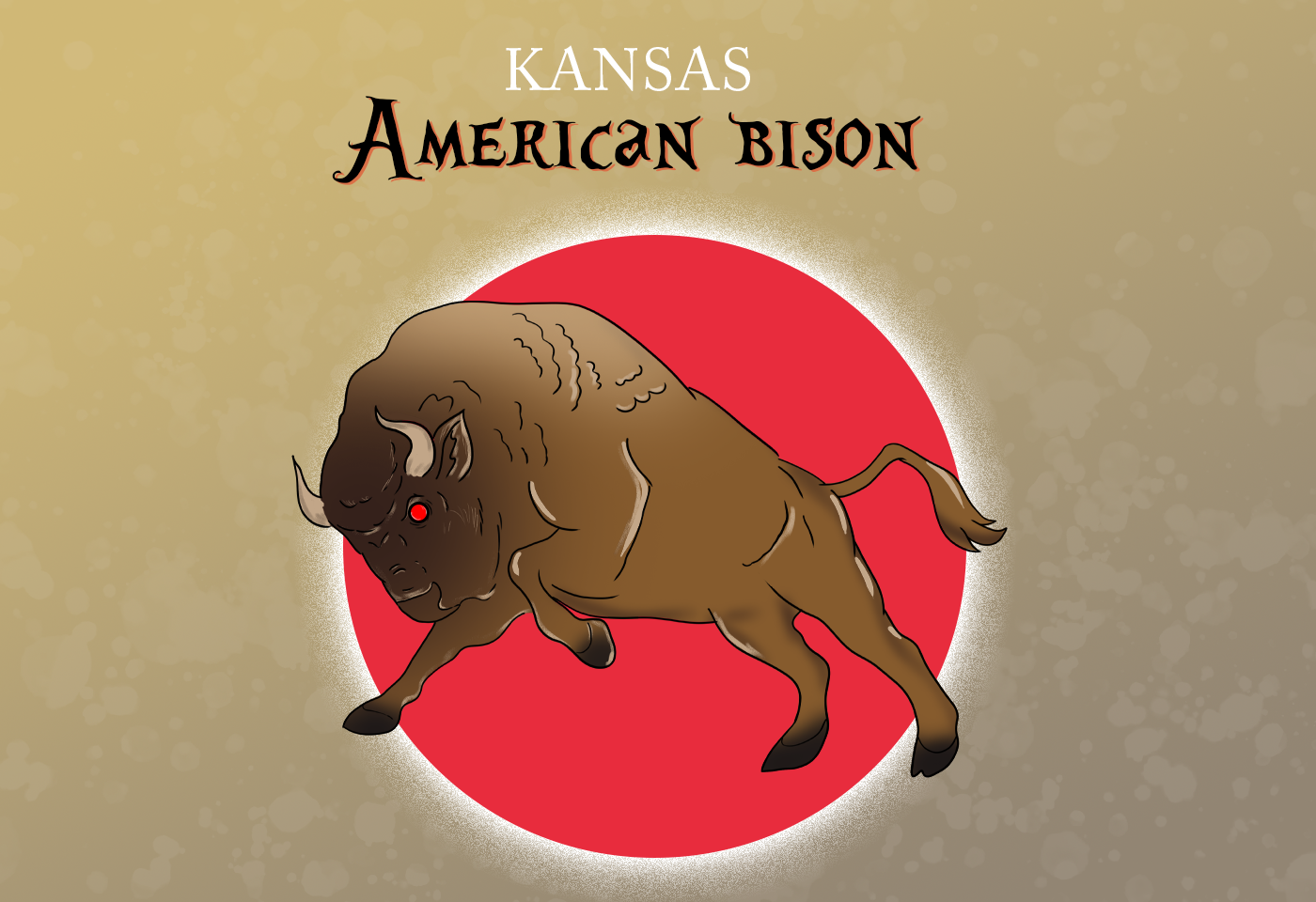 American Buffalo Kansas State Animal